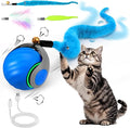 Mity rain Interactive Cat Toy Ball, Rechargeable Cat Toys for Indoor Cats