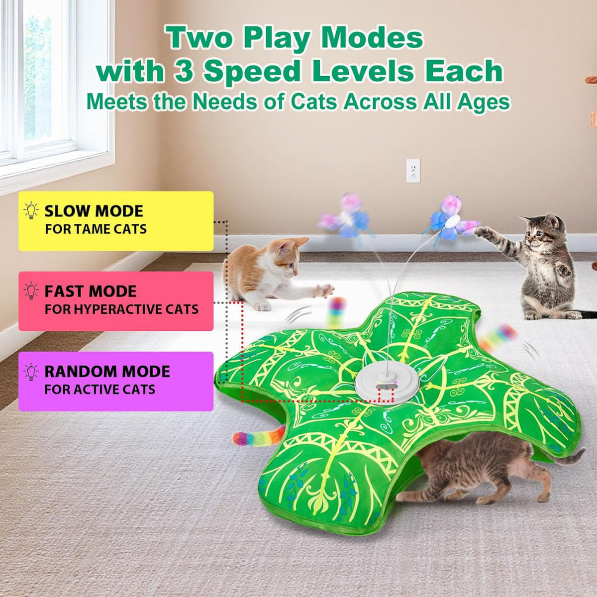 Interactive Cat Toys for Indoor Cats,Automatic Kitten Tunnel Toy